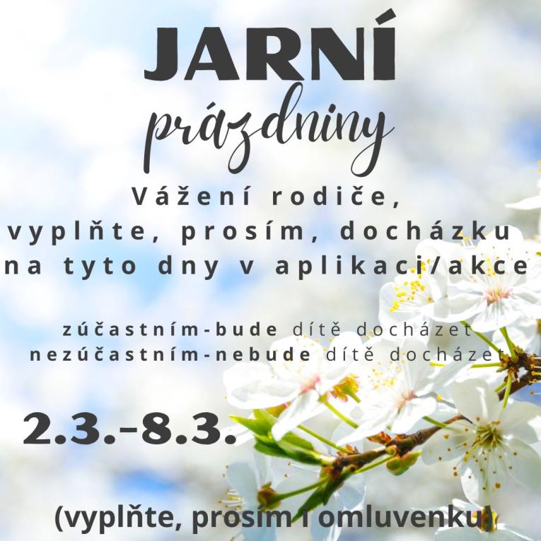 Jarní prázdniny 2026